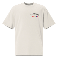 St. Tropez Oversized T-shirt Faded Bone Front