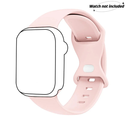Adjustable Waterproof Silicone Watch Band (Band Only), Soft & Comfortable Wristband for Apple Watch, Smartwatch Accessories, Watch Straps