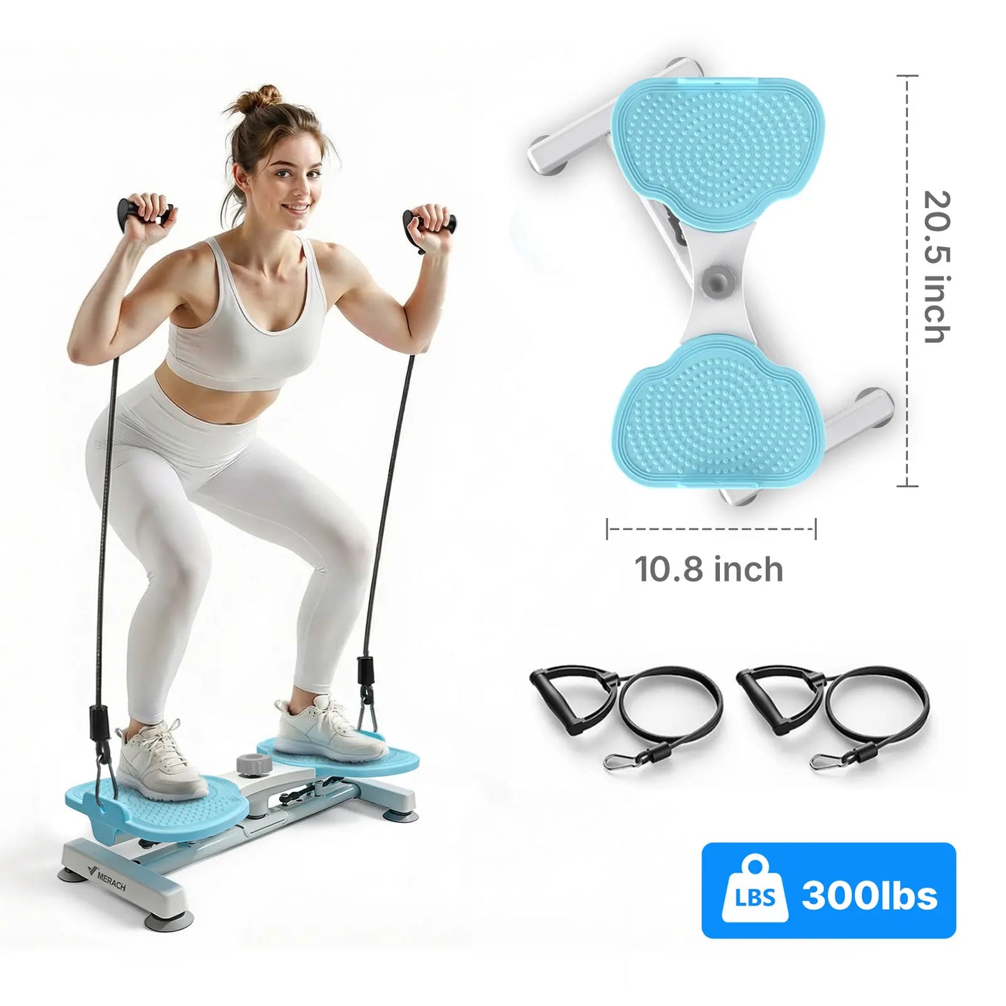 Merach Waist Twist Machine Toned Abs Waist Twister Can Stand with Feet Apart Double Non-Slip No Noise Use Exercise Equipment Abdominal Roller Workout