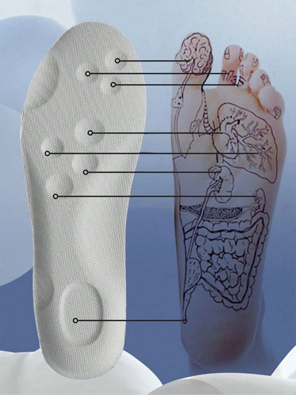 Highly Elastic Breathable Shoe Insoles, Shock-Absorbing Sports Insoles, Anti-Slip Comfortable Shoe Insoles for Men & Women