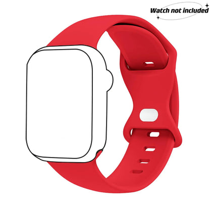 Adjustable Waterproof Silicone Watch Band (Band Only), Soft & Comfortable Wristband for Apple Watch, Smartwatch Accessories, Watch Straps