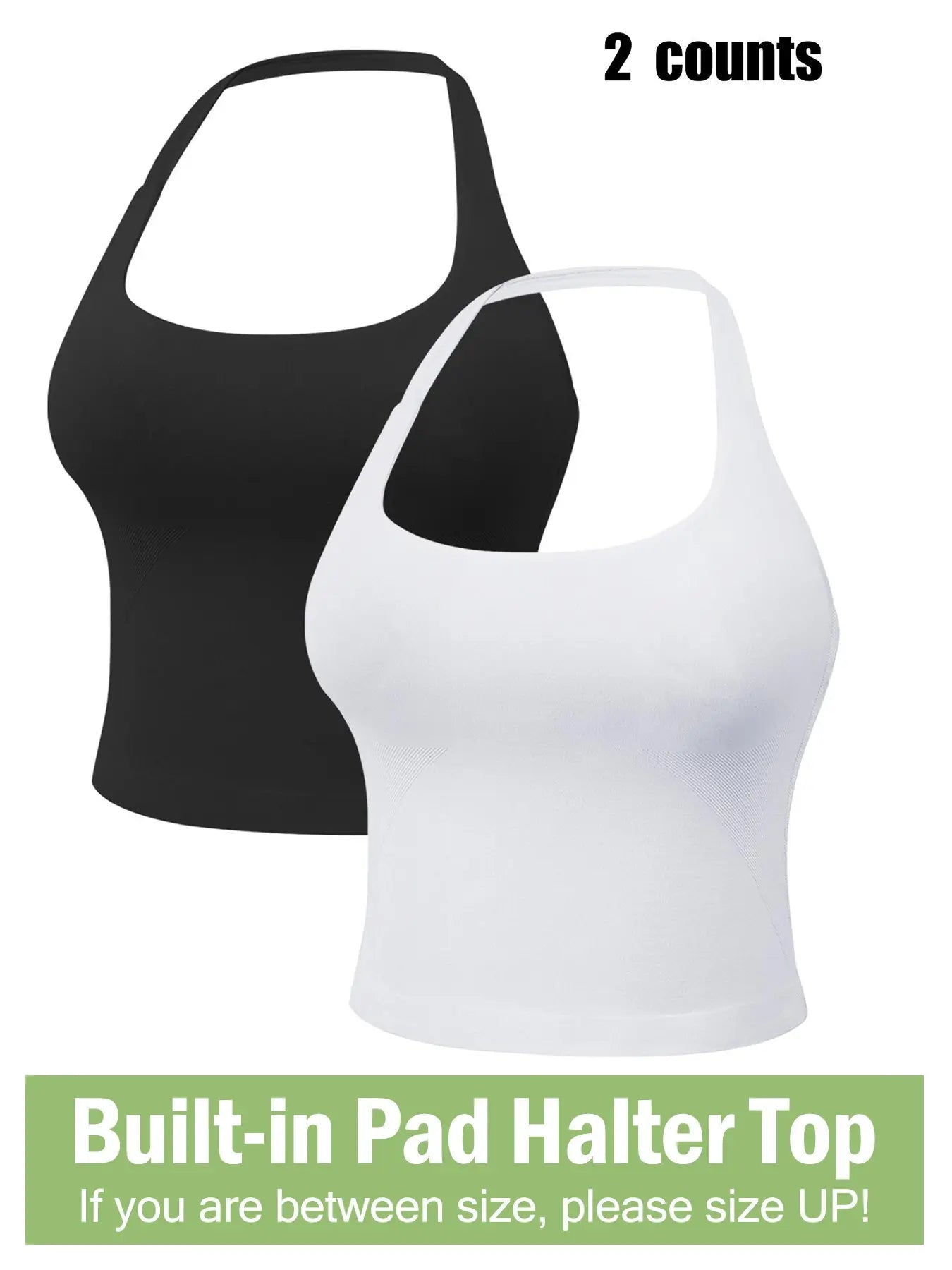 Women'S Solid Removable Chest Pad Sports Tank Top, Casual Comfort and Durability Halter Neck Sports Top for Yoga Gym Workout, Ladies Sportswear for All Seasons, Pilates Yoga Wear