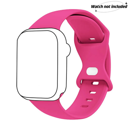 Adjustable Waterproof Silicone Watch Band (Band Only), Soft & Comfortable Wristband for Apple Watch, Smartwatch Accessories, Watch Straps
