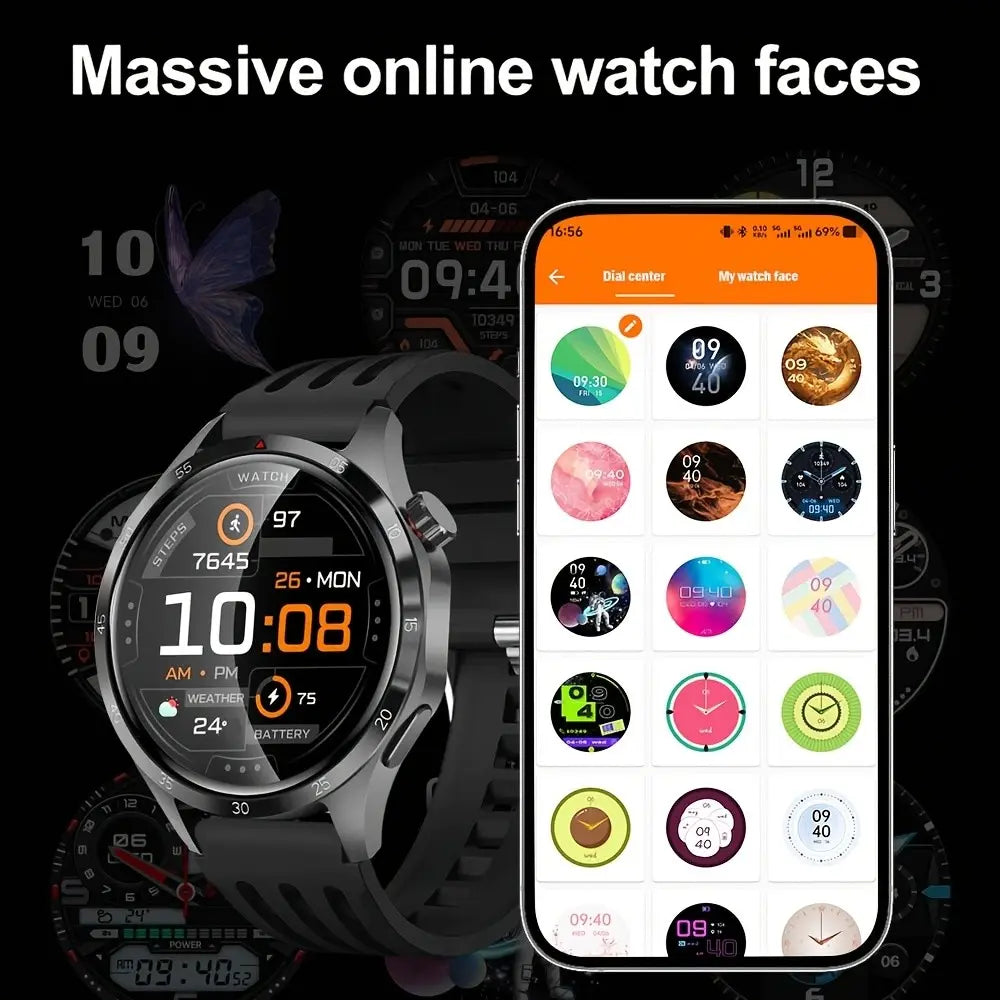 Smartwatch Metal Body Silicone Strap Multiple Watch Faces Wireless Communication Sms Reminder Sports Modes Magnetic USB Charging Digital Smart Watches