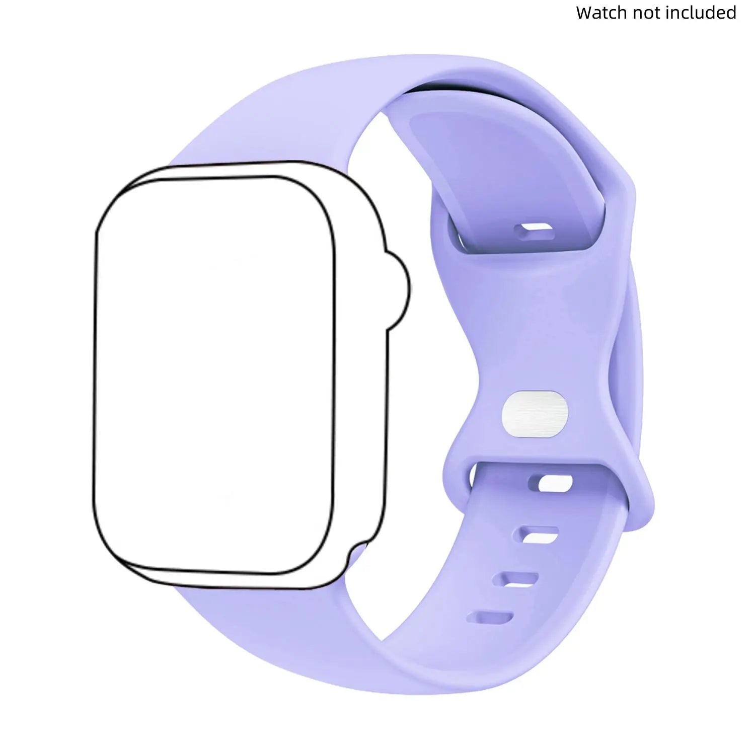 Adjustable Waterproof Silicone Watch Band (Band Only), Soft & Comfortable Wristband for Apple Watch, Smartwatch Accessories, Watch Straps