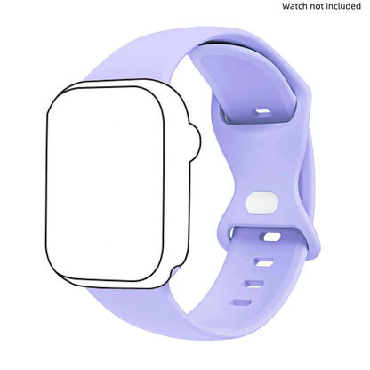 Adjustable Waterproof Silicone Watch Band (Band Only), Soft & Comfortable Wristband for Apple Watch, Smartwatch Accessories, Watch Straps