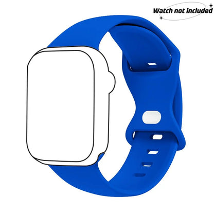 Adjustable Waterproof Silicone Watch Band (Band Only), Soft & Comfortable Wristband for Apple Watch, Smartwatch Accessories, Watch Straps