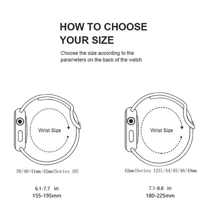 Adjustable Waterproof Silicone Watch Band (Band Only), Soft & Comfortable Wristband for Apple Watch, Smartwatch Accessories, Watch Straps