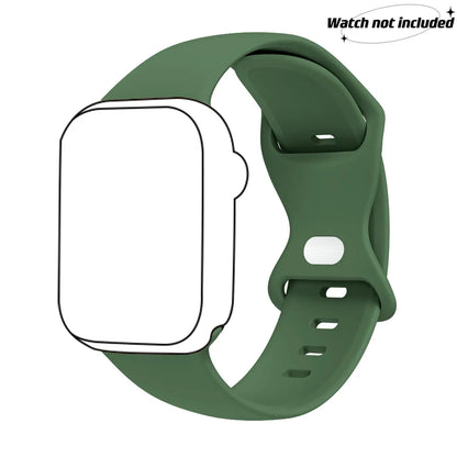 Adjustable Waterproof Silicone Watch Band (Band Only), Soft & Comfortable Wristband for Apple Watch, Smartwatch Accessories, Watch Straps