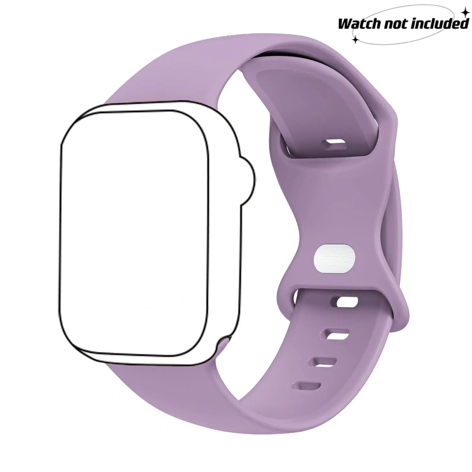 Adjustable Waterproof Silicone Watch Band (Band Only), Soft & Comfortable Wristband for Apple Watch, Smartwatch Accessories, Watch Straps