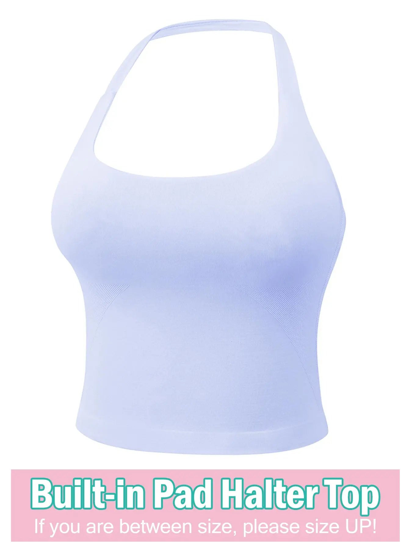 Women'S Solid Removable Chest Pad Sports Tank Top, Casual Comfort and Durability Halter Neck Sports Top for Yoga Gym Workout, Ladies Sportswear for All Seasons, Pilates Yoga Wear