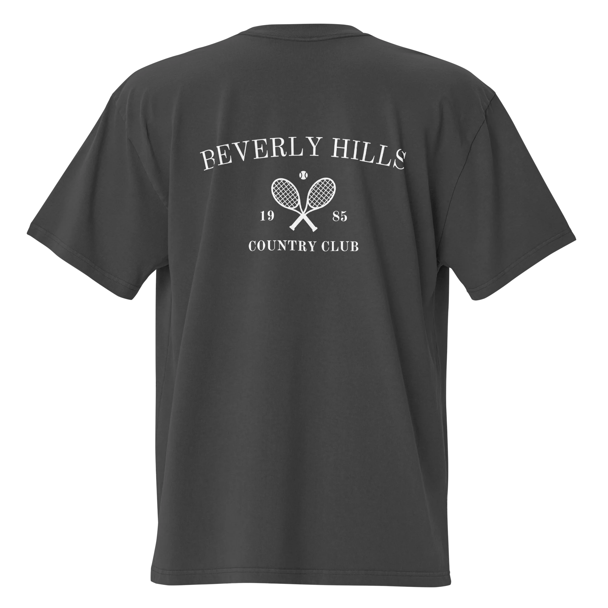 Beverly Hills Oversized T-Shirt Faded Black Back