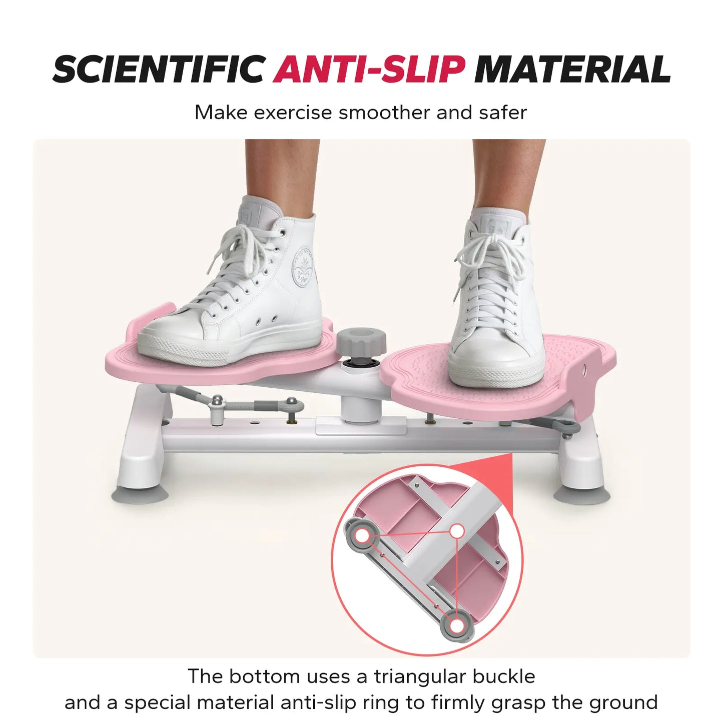 Merach Waist Twist Machine Toned Abs Waist Twister Can Stand with Feet Apart Double Non-Slip No Noise Use Exercise Equipment Abdominal Roller Workout