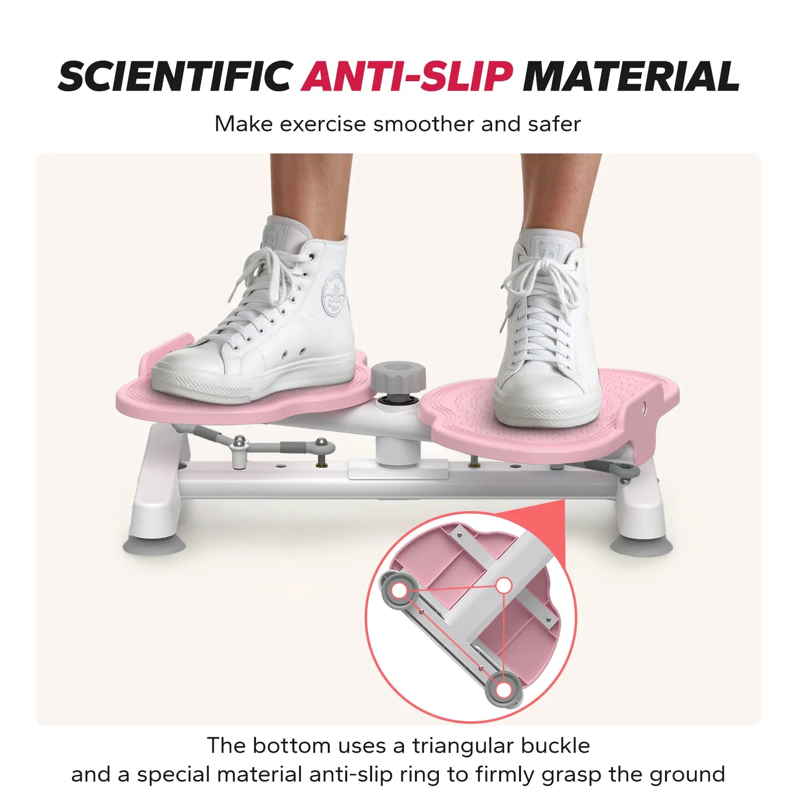 Merach Waist Twist Machine Toned Abs Waist Twister Can Stand with Feet Apart Double Non-Slip No Noise Use Exercise Equipment Abdominal Roller Workout