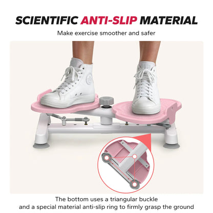 Merach Waist Twist Machine Toned Abs Waist Twister Can Stand with Feet Apart Double Non-Slip No Noise Use Exercise Equipment Abdominal Roller Workout