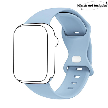 Adjustable Waterproof Silicone Watch Band (Band Only), Soft & Comfortable Wristband for Apple Watch, Smartwatch Accessories, Watch Straps