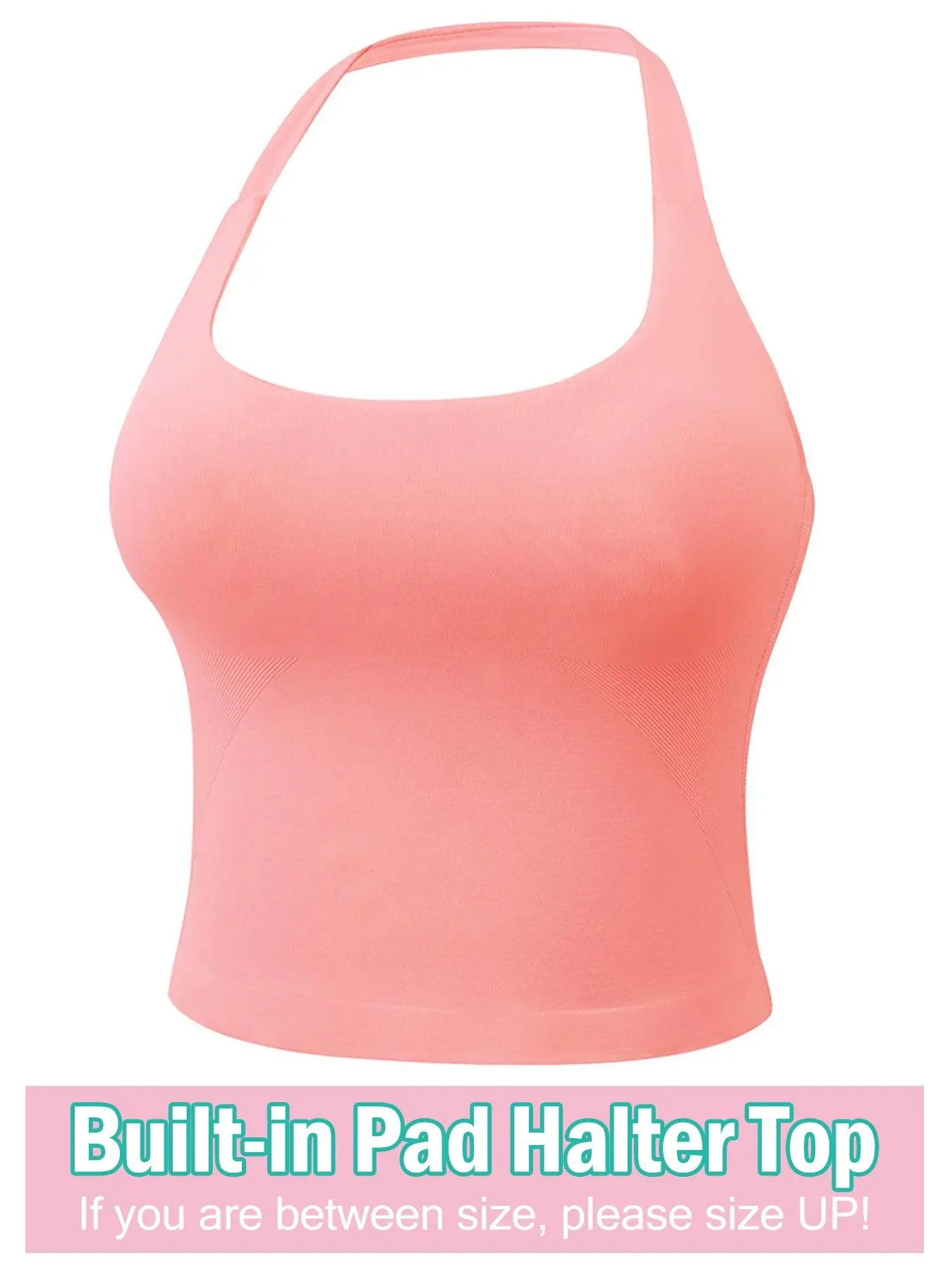 Women'S Solid Removable Chest Pad Sports Tank Top, Casual Comfort and Durability Halter Neck Sports Top for Yoga Gym Workout, Ladies Sportswear for All Seasons, Pilates Yoga Wear