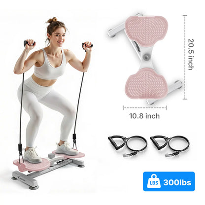 Merach Waist Twist Machine Toned Abs Waist Twister Can Stand with Feet Apart Double Non-Slip No Noise Use Exercise Equipment Abdominal Roller Workout