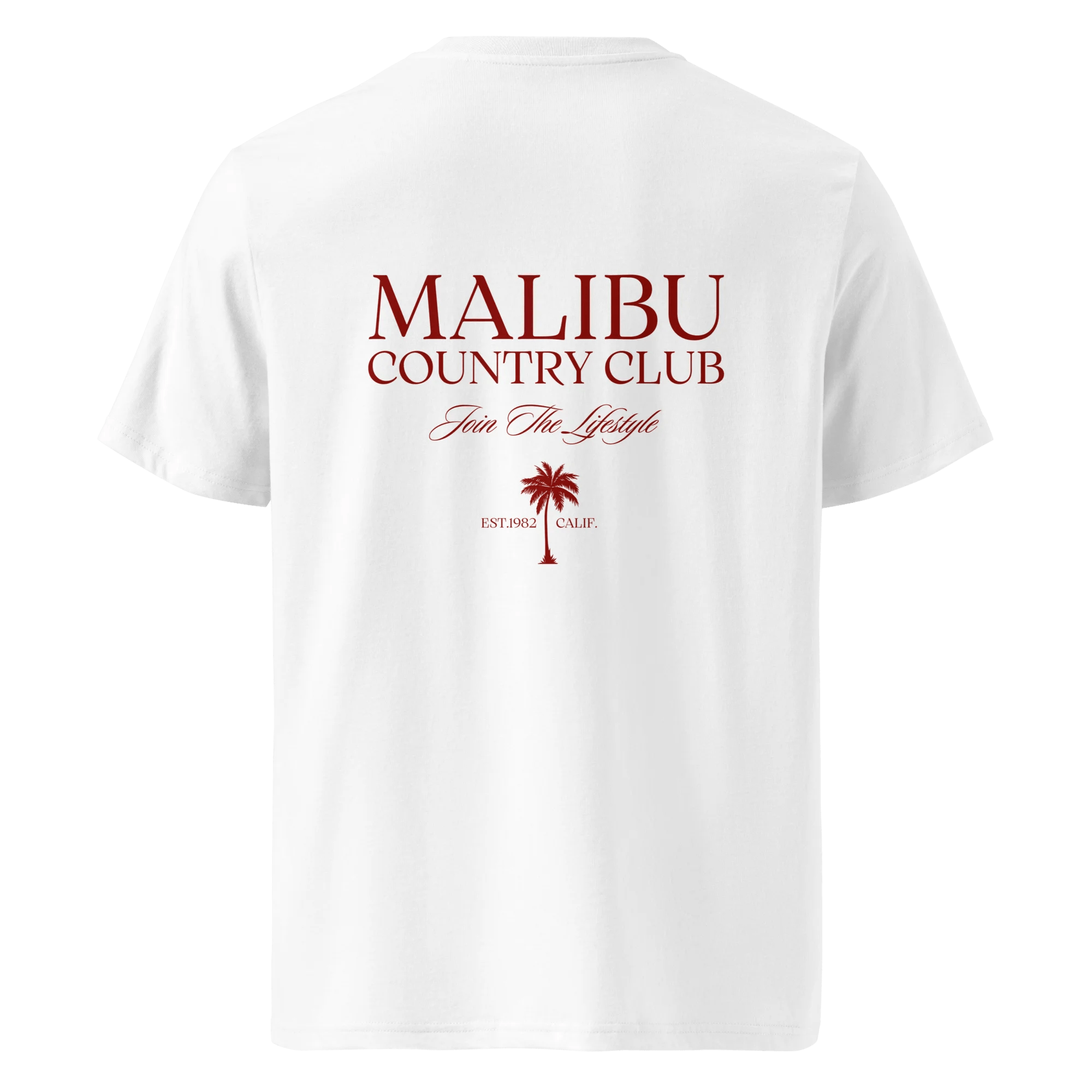 Malibu Heavyweight T-Shirt White Back