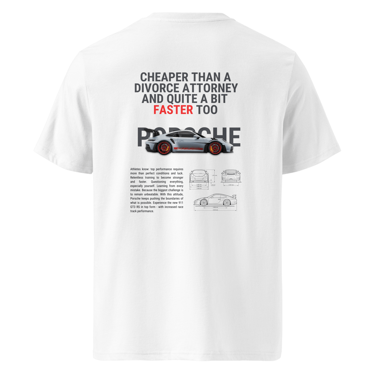 Porsche Heavyweight T-Shirt White Back