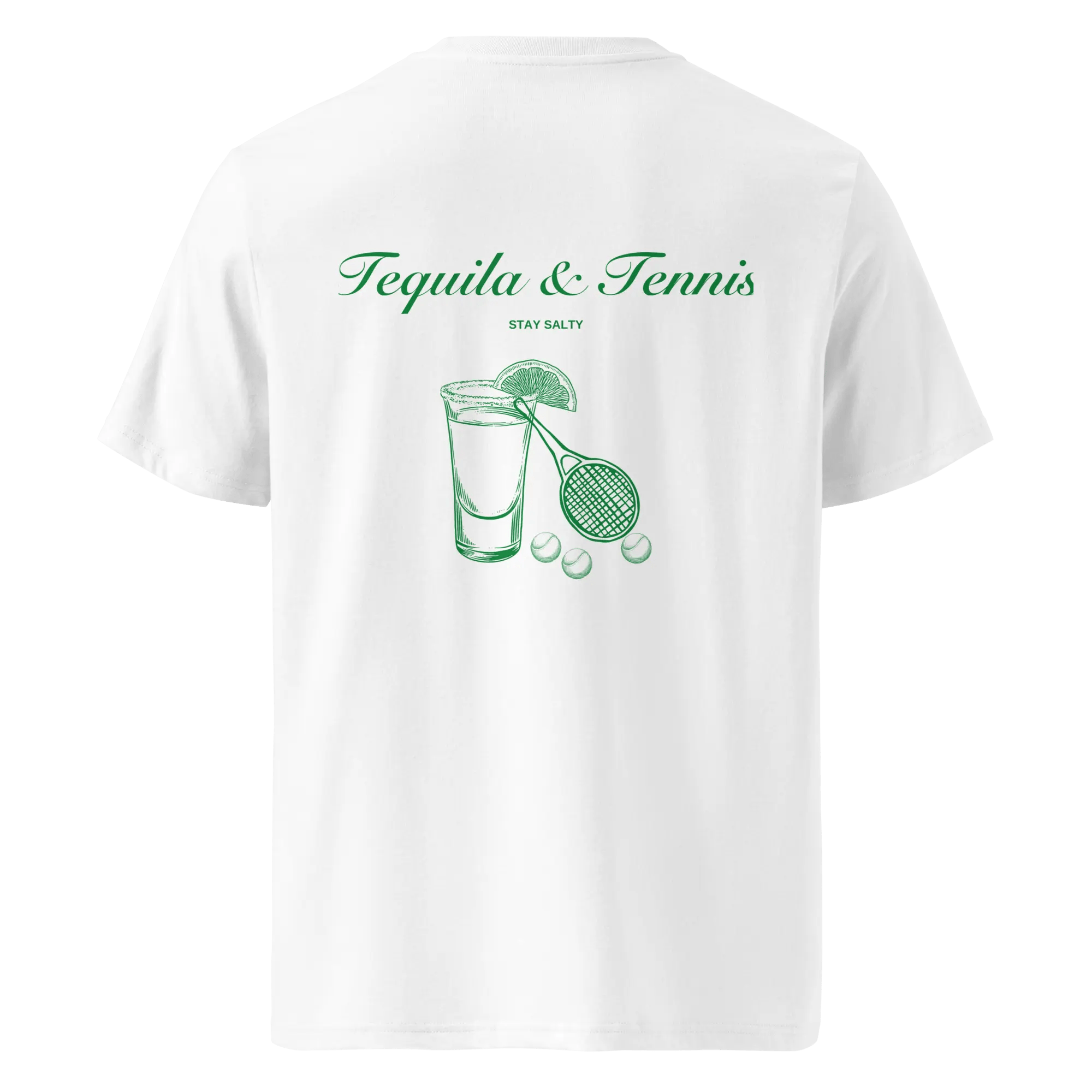 Tequila & Tennis Heavyweight T-Shirt Back